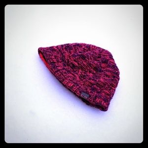 Black and Pink Knit Beanie